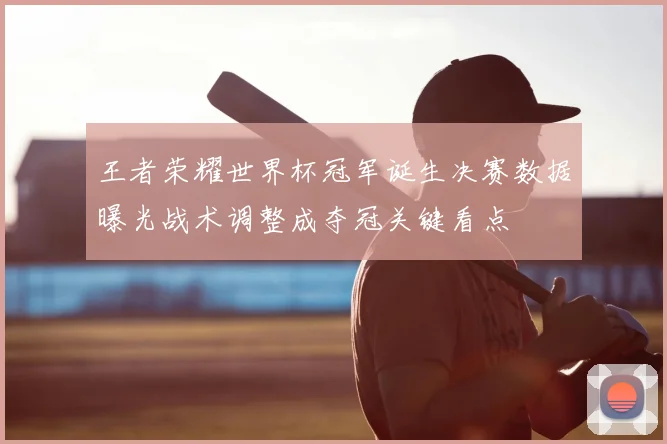 王者荣耀世界杯冠军诞生决赛数据曝光战术调整成夺冠关键看点